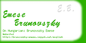 emese brunovszky business card